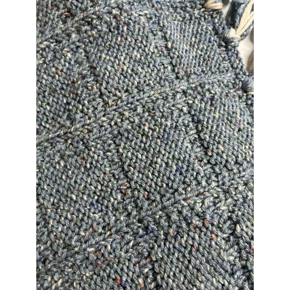 Handmade Blue Heather Throw Blanket 50x42